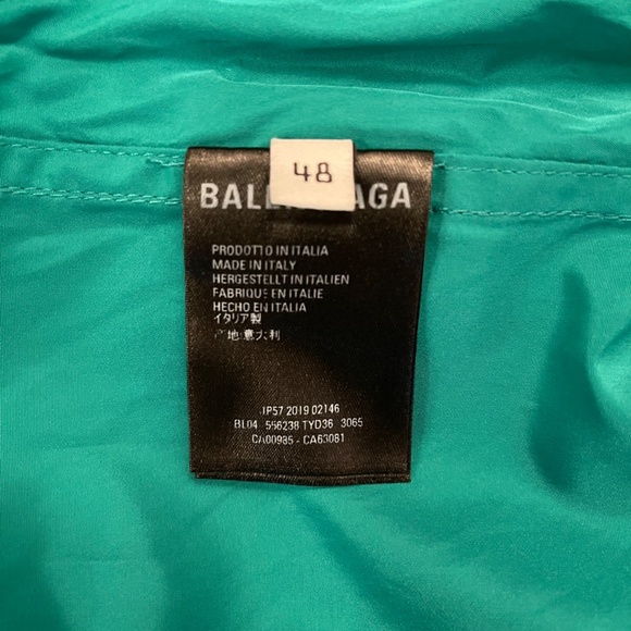 Balenciaga "Archetype" Logo Green Windbreaker - Picture 4 of 6